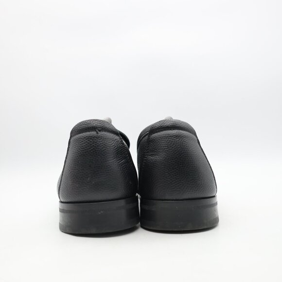 Salvatore Ferragamo Horse Bit Loafer Black Pebbled Leather Men's 12 D Slip On - Picture 5 of 10